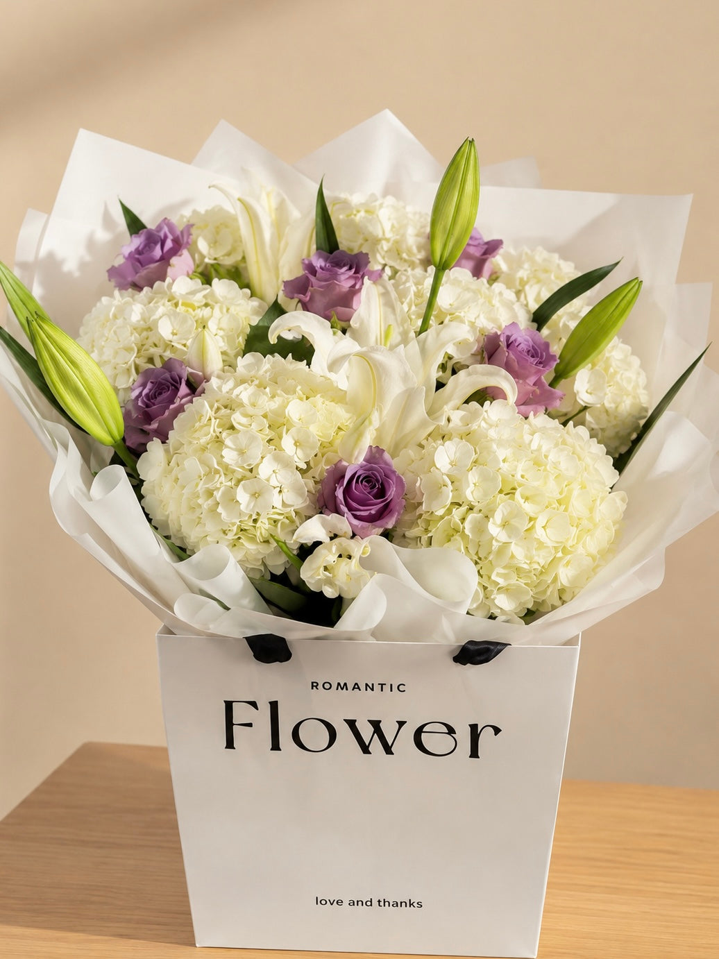 Lavender & Ivory Elegance Bouquet