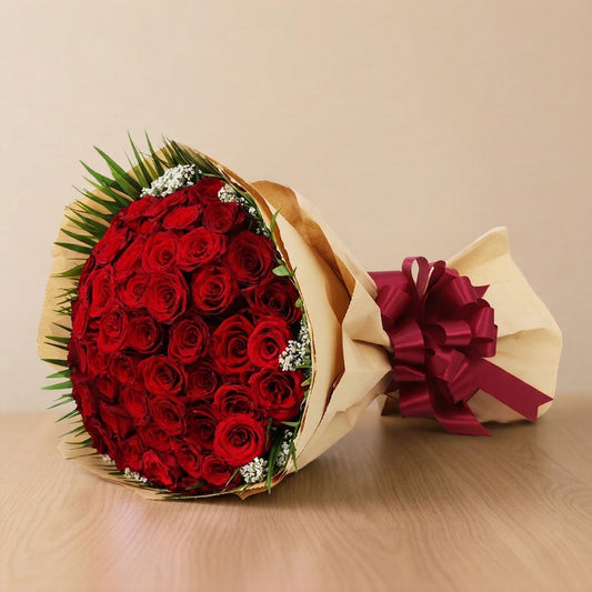 50 Red Roses Bouquet