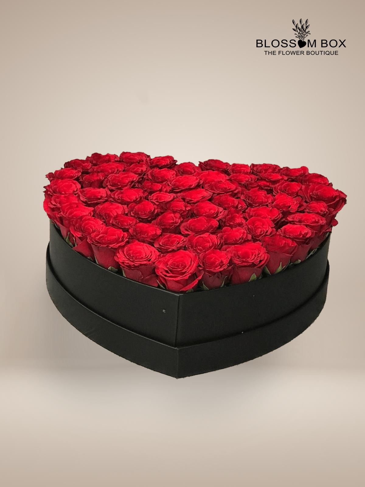 Luxury Heart Box of Red Roses – Blossom Box Flowers