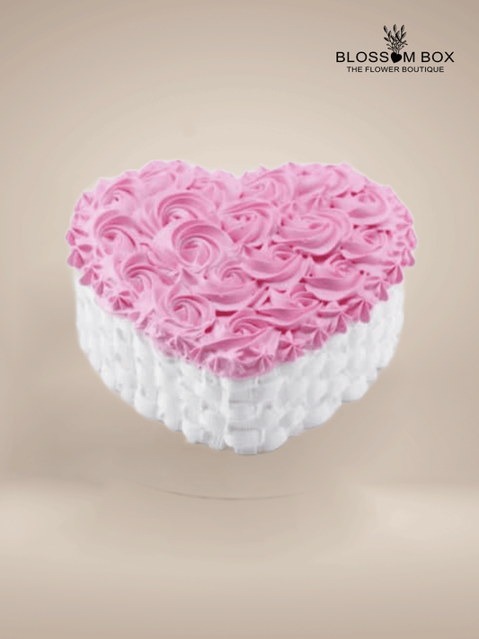 Pink Heart Basket Cake