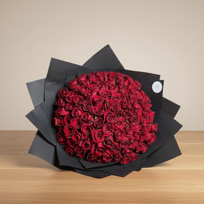 Luxury Red Roses Bouquet – Blossom Box Flowers
