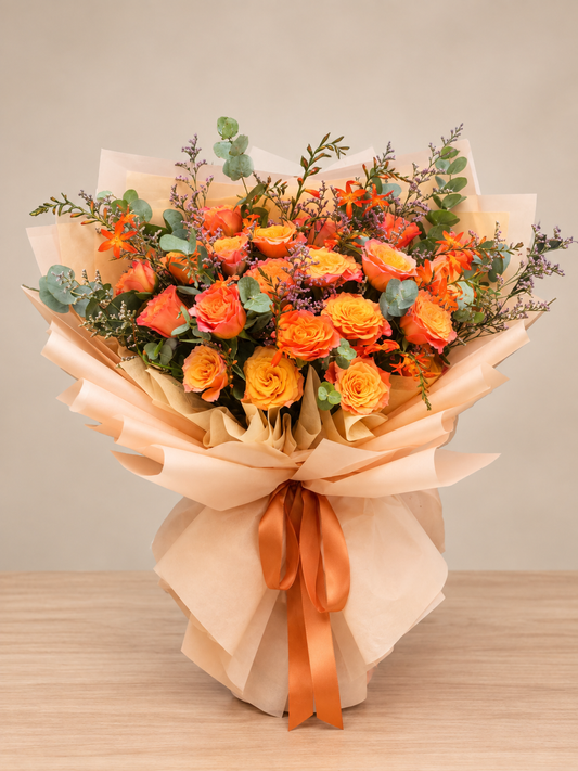 Orange Roses Perfection