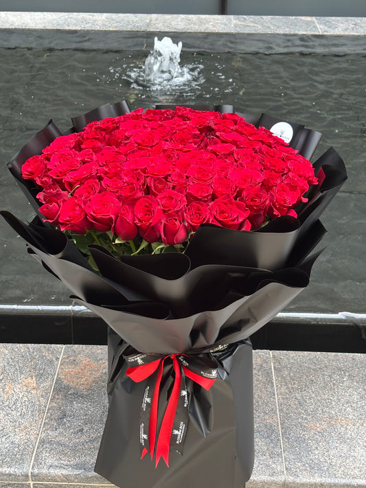 100 Red Roses Bouquet