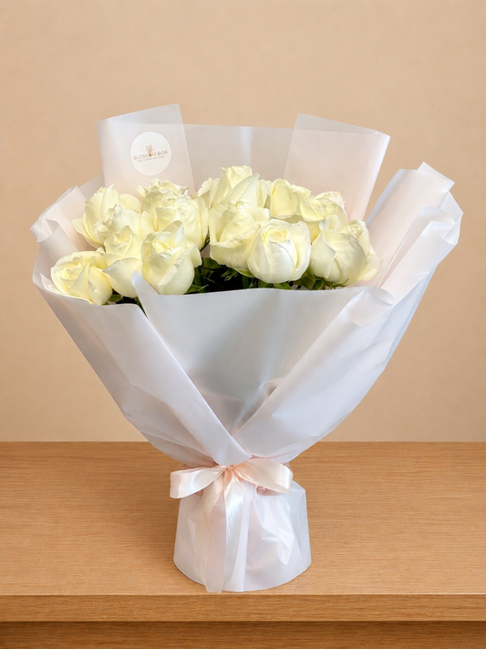 Snowflake Bouquet 15 roses