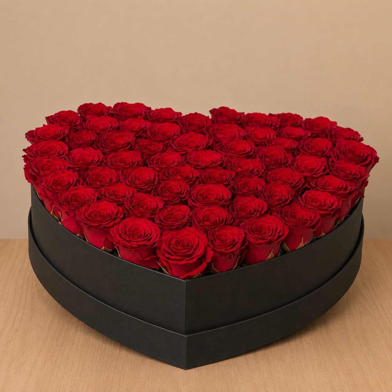 Luxury Heart Box of Red Roses