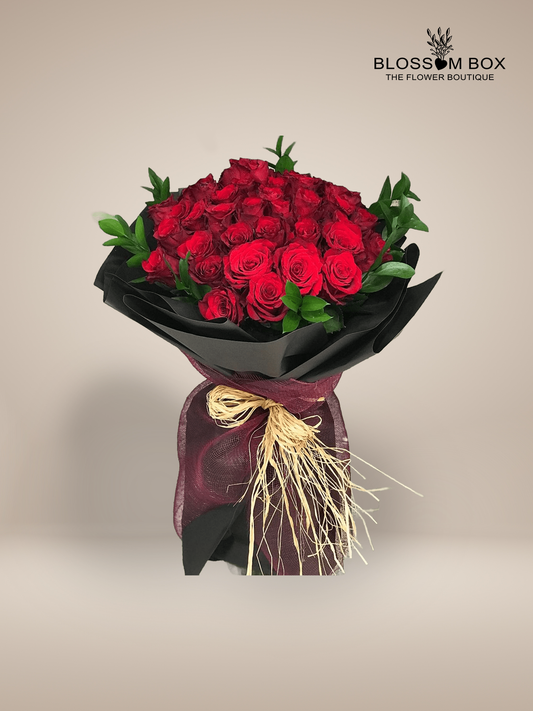 Bouquet of 50 Red Roses