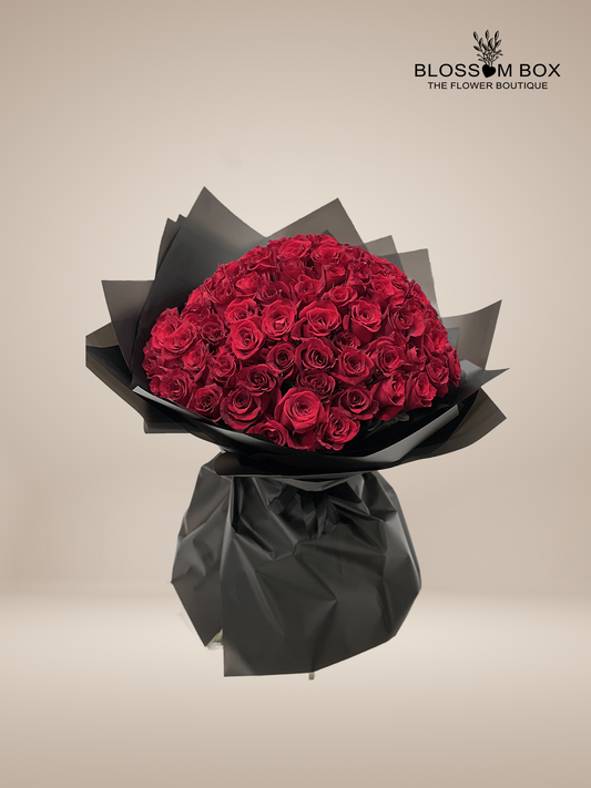 100 Red Roses Bouquet