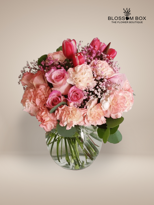 Real Touch Pink Arrangement in Vase